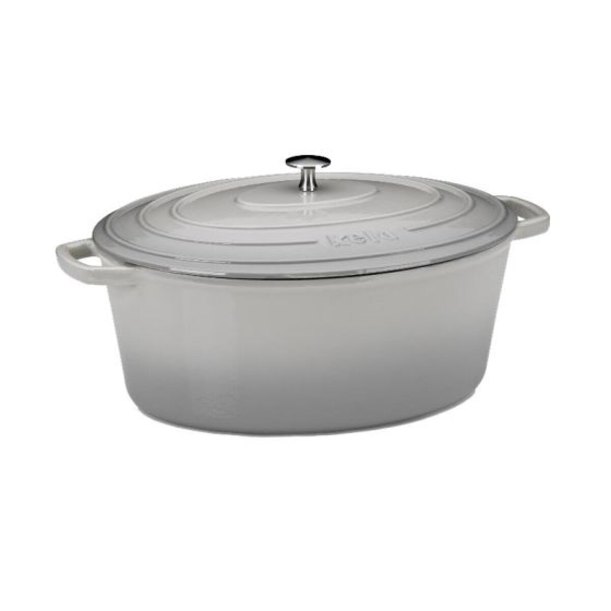 Naczynie żeliwne 9,3 l owalne (szare) Calido Kela