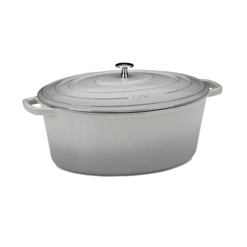 Naczynie żeliwne 9,3 l owalne (szare) Calido Kela