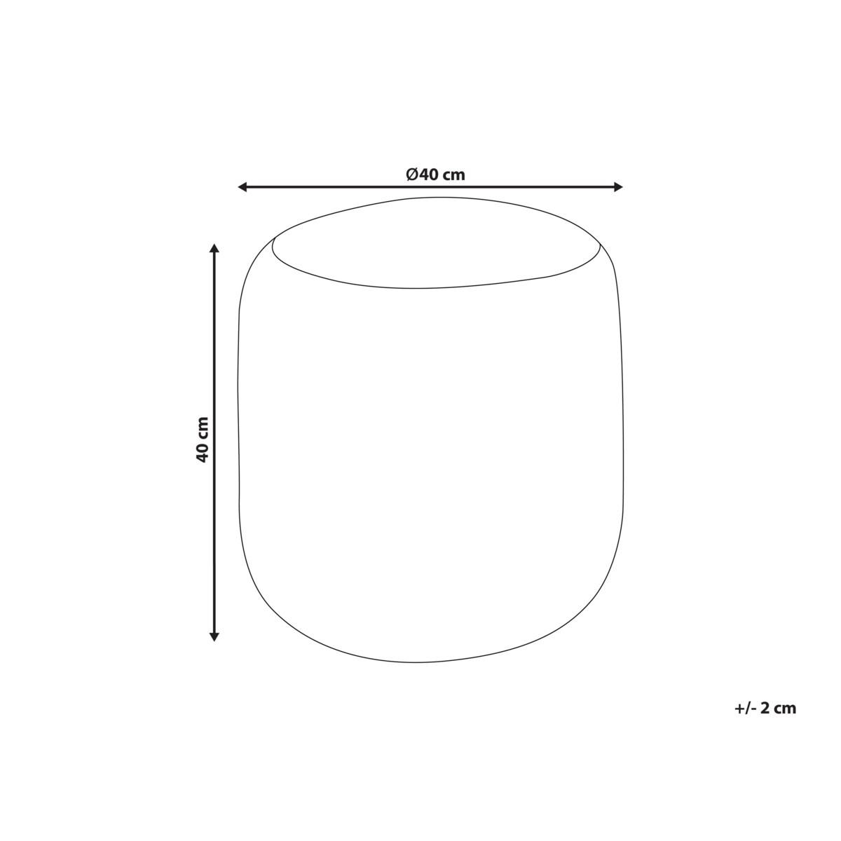 Puf z juty 40 cm beżowa RESAFA