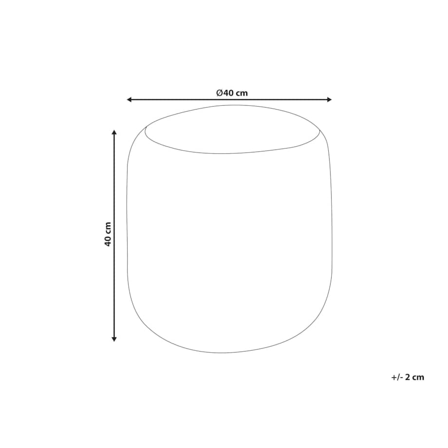 Puf z juty 40 cm beżowa RESAFA