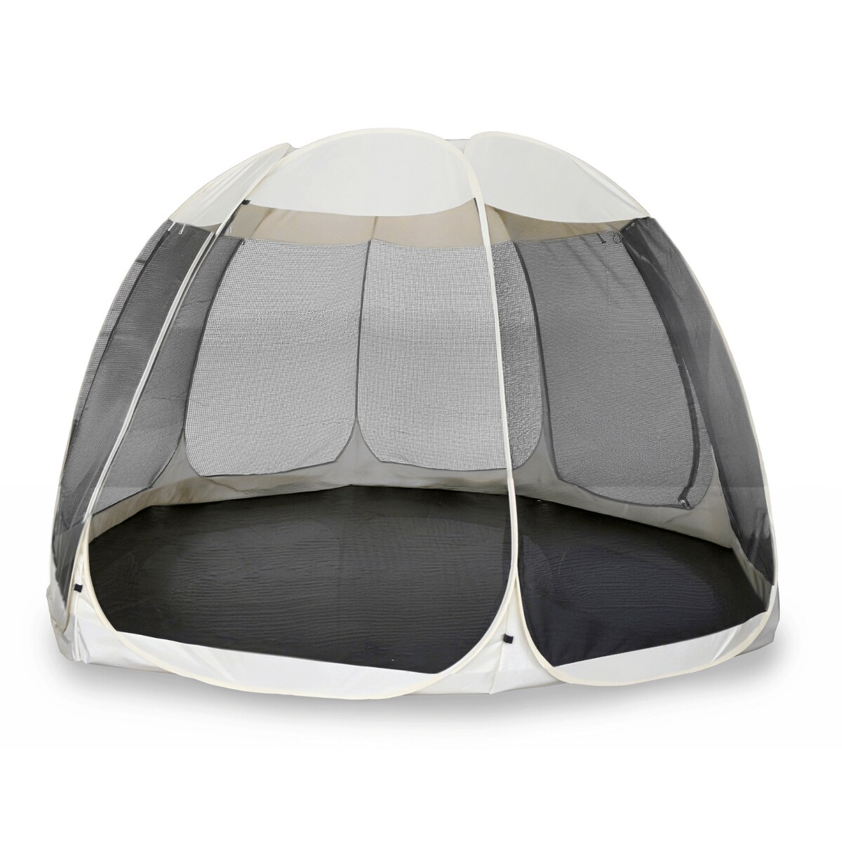 Pawilon Okrągły Altana Ogrodowa Namiot z Moskitierą Beżowy CAMA 390 cm