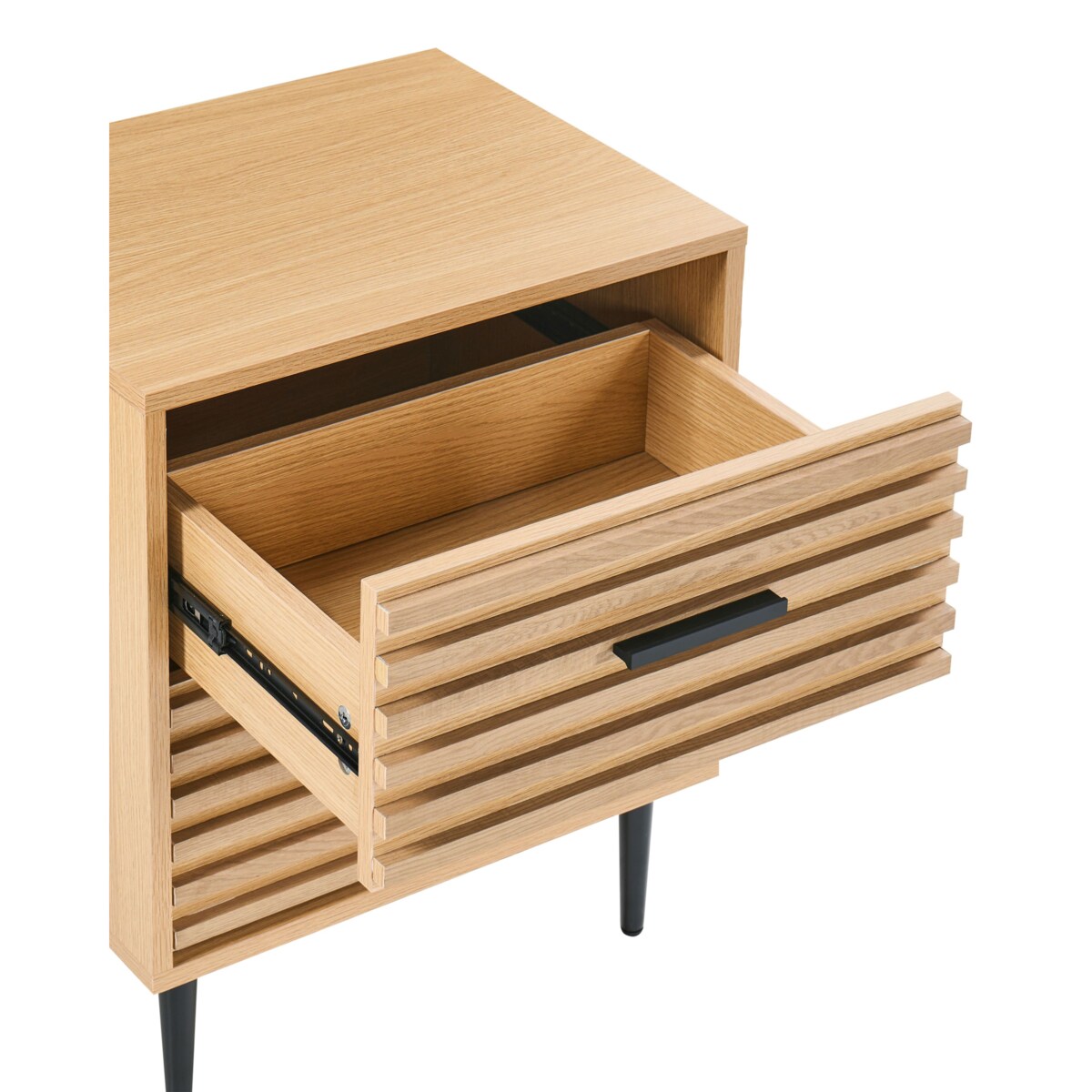 Szafka nocna 2 szuflady KEITH Jasnobrązowy