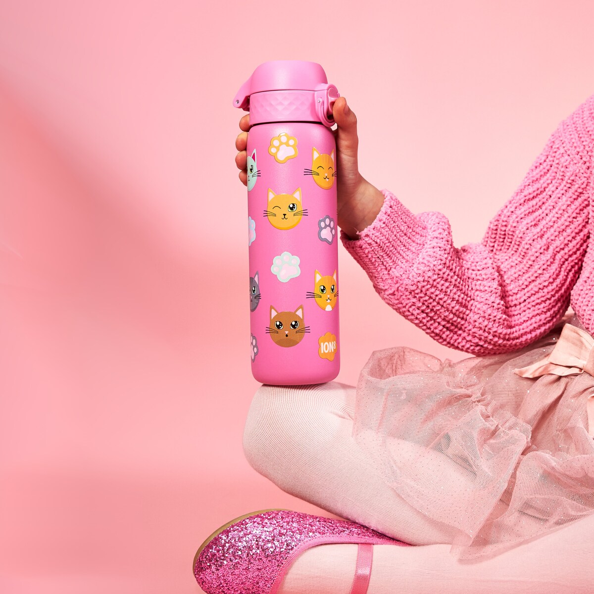 Butelka ION8 Single Wall I8SS600PRCATS Cats