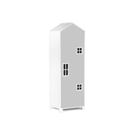 KONSIMO MIRUM Szara szafa z drążkiem w kształcie domku dla dziecka