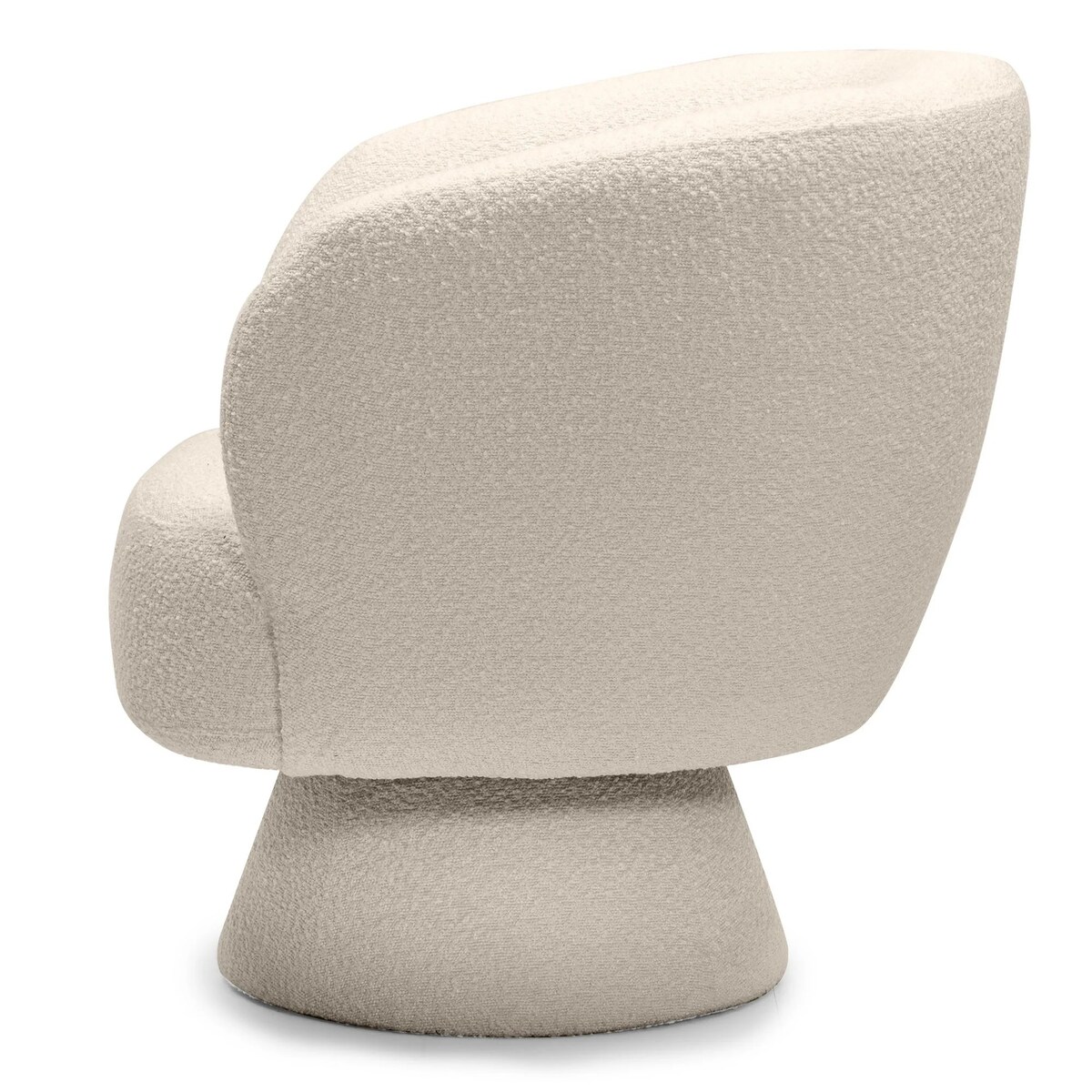 Fotel obrotowy 80x72x70 cm bouclé Nalf - IV jasnobeżowy