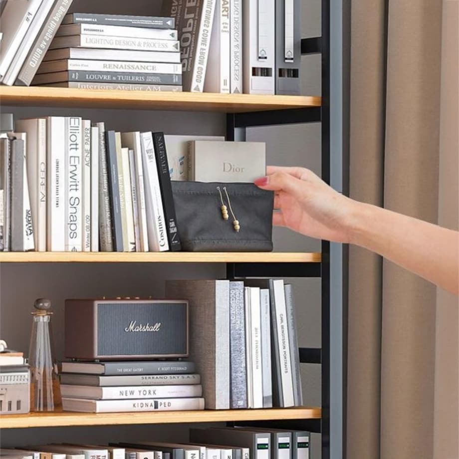 Regał na książki segregatory wysoki szafka loft metalowa industrialny 174cm