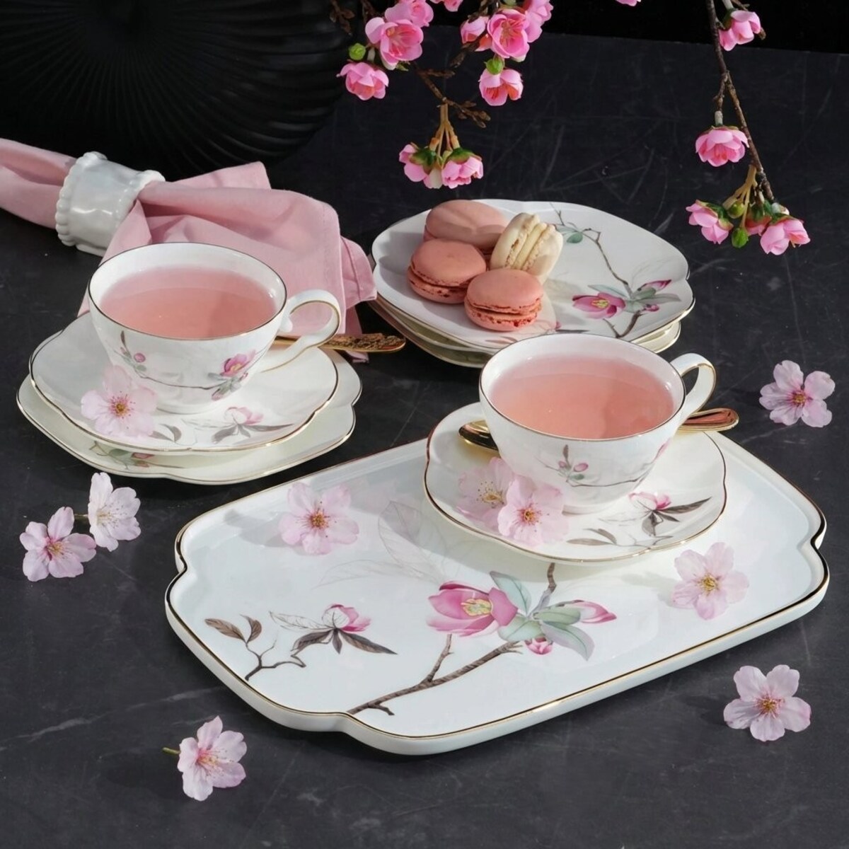 VILLA ITALIA Patera do ciasta porcelanowa Talerz 31,5 x 20,5 cm SPIRIT of JAPAN