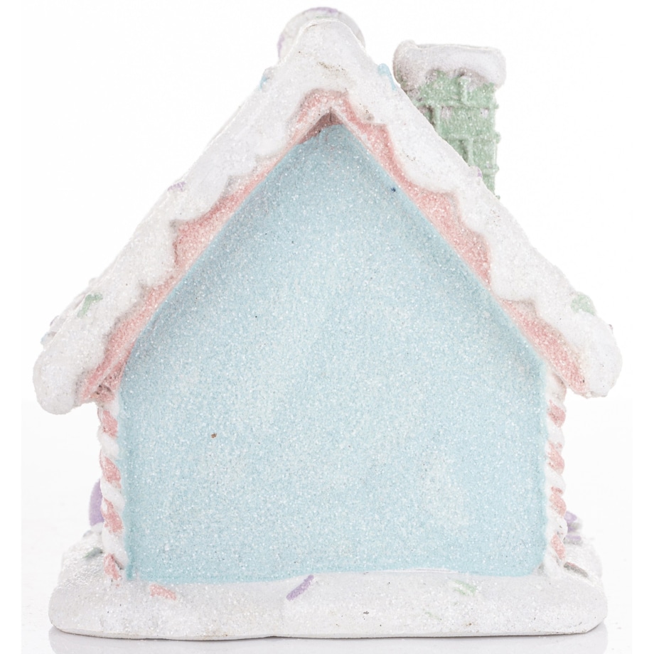 Domek ciasteczkowy LED 13x12x10,5 cm BISCOTTO niebieski mały