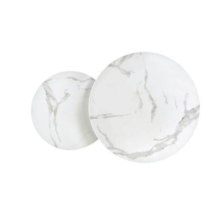 ZESTAW 2 STOLIKÓW Yasmine 85x45 i 60x38 cm SZKŁO MARMUROWE