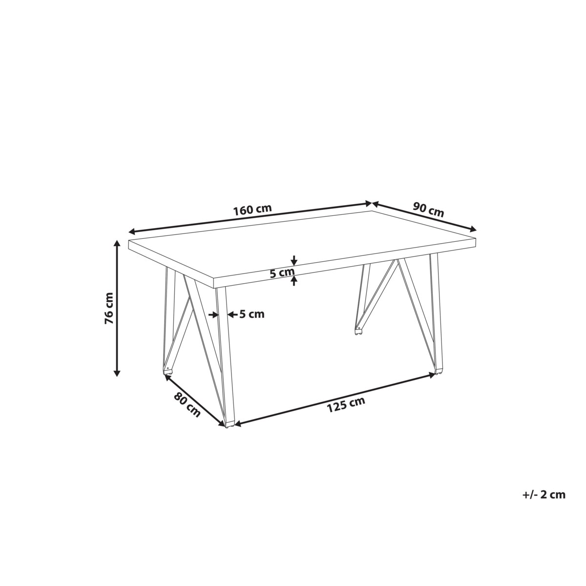 Stół do jadalni 160 x 90 cm efekt marmuru biały GRIEGER
