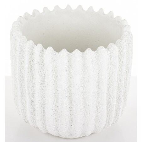 Osłonka cementowa 18x18,5x18,5 cm BAKULA-2 biała