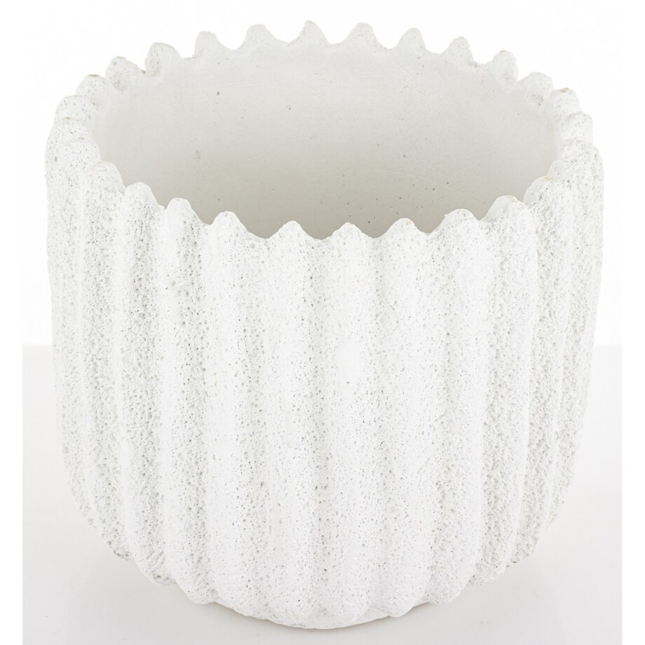 Osłonka cementowa 18x18,5x18,5 cm BAKULA-2 biała