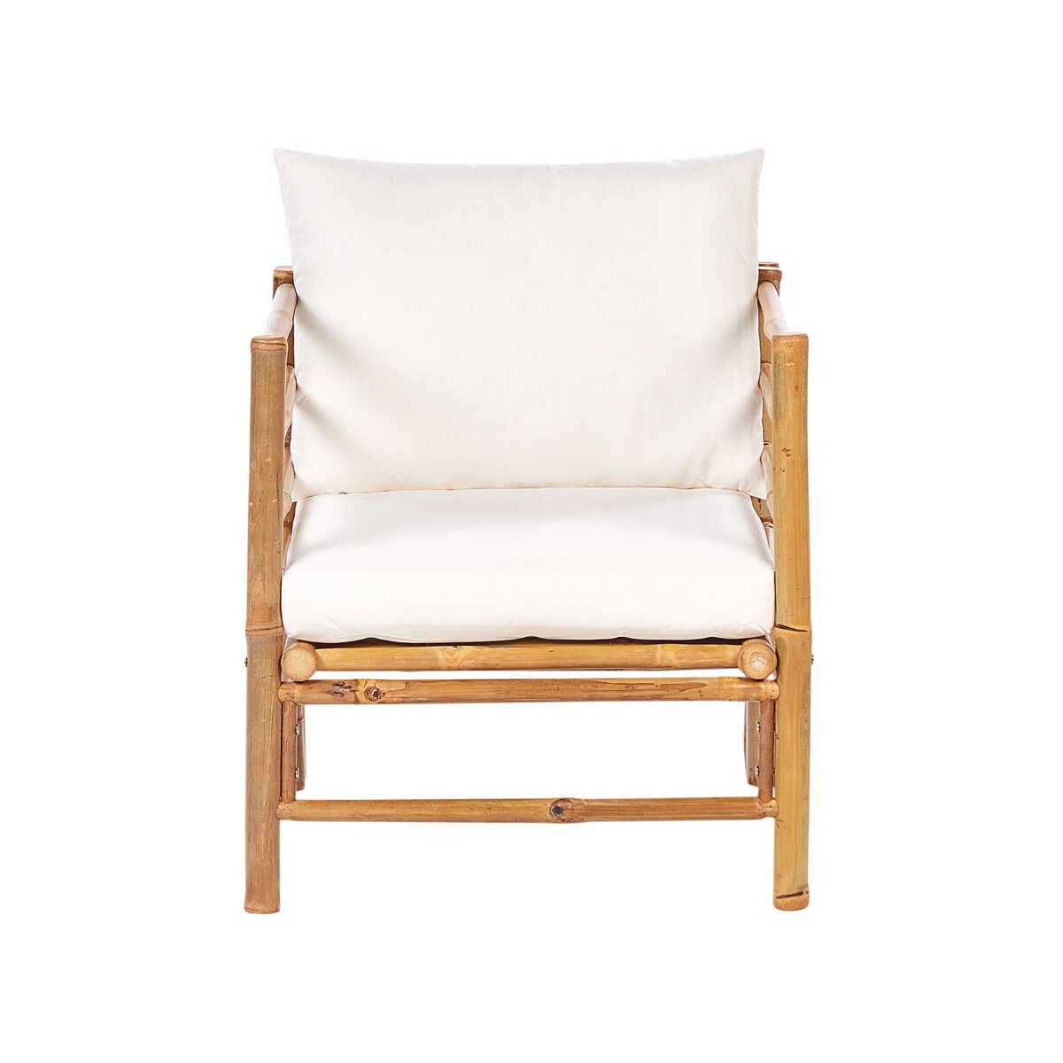 Zestaw ogrodowy ze stolikiem dla 5 osób CERRETO Drewno bambusowe Złamana biel