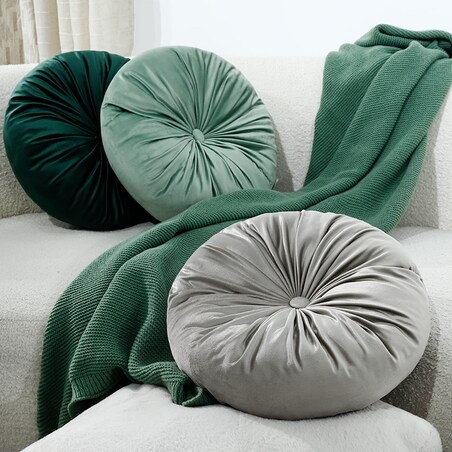 Ciemna Beżowa Poduszka Welurowa 40x40 SOFT