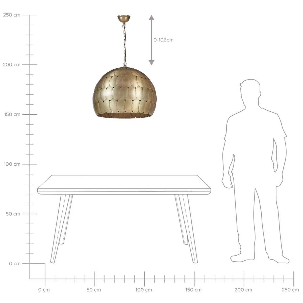 Lampa wisząca HARANGI Metal Mosiężny