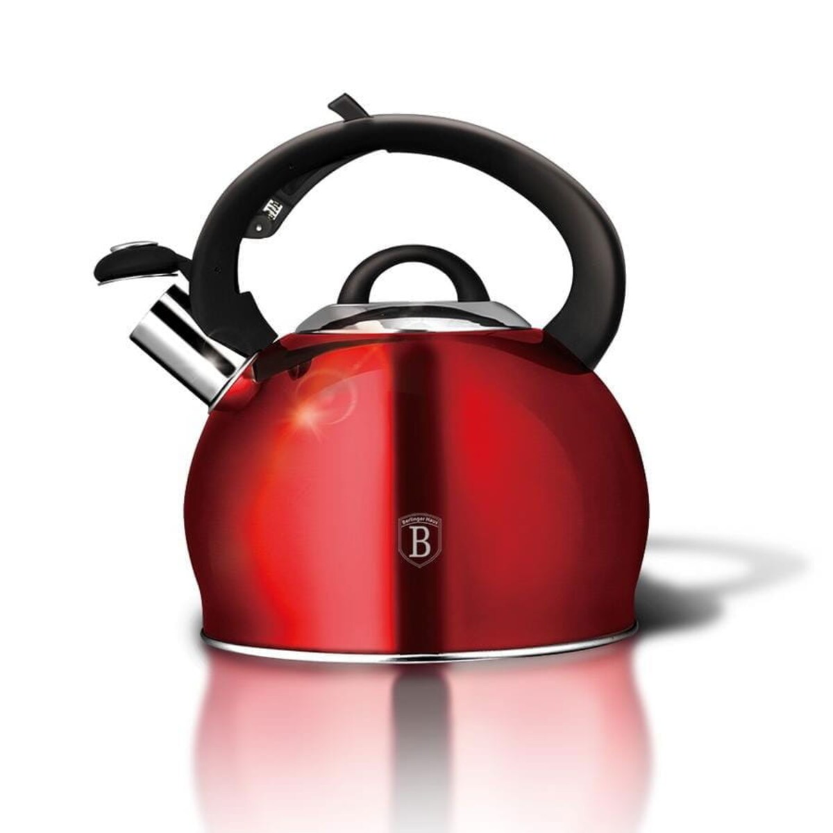 Czajnik stalowy z gwizdkiem 3.0L indukcja BERLINGER HAUS Burgundy