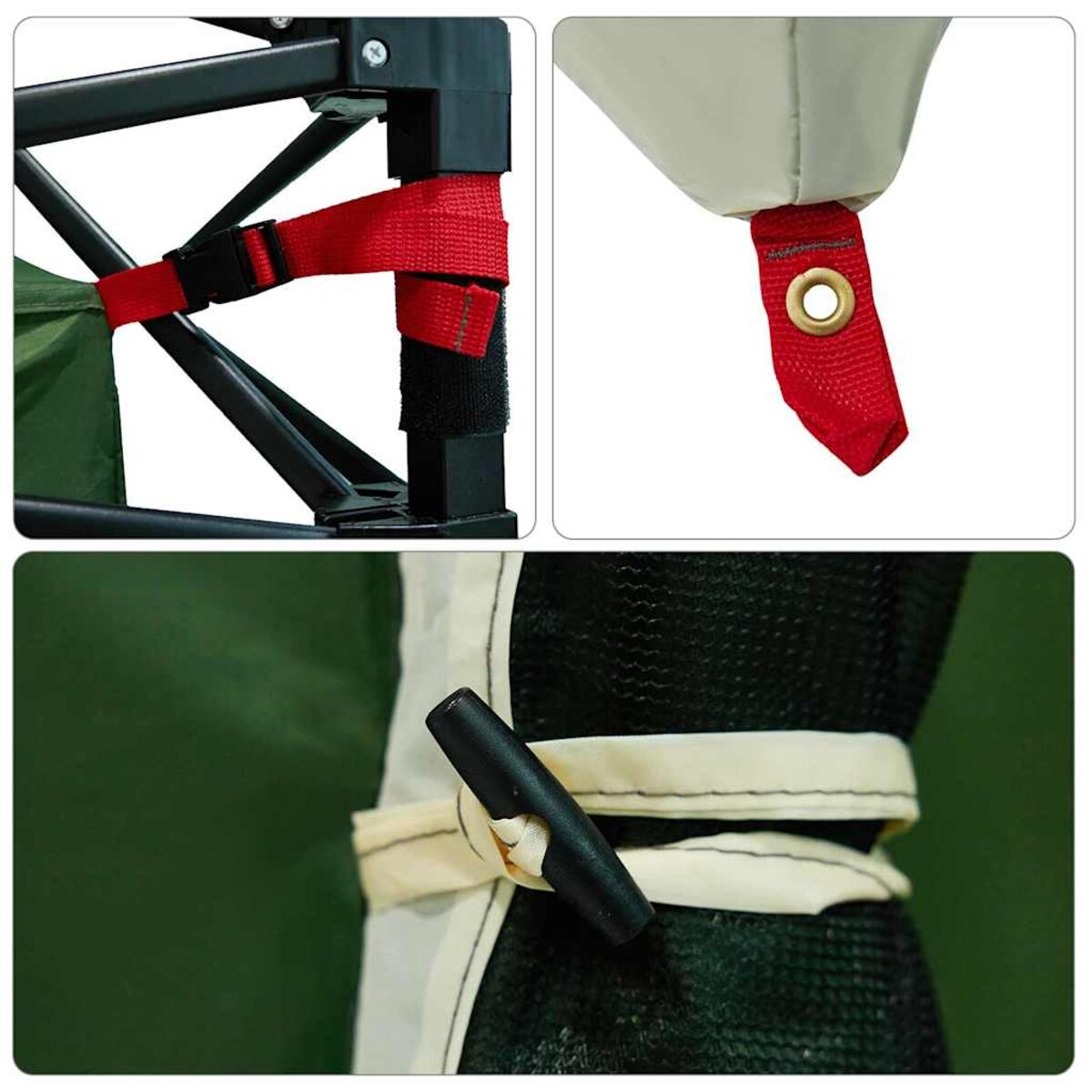 vidaXL Namiot z dachem Inny Zielony i Czarny 280 x 220 x 176 cm