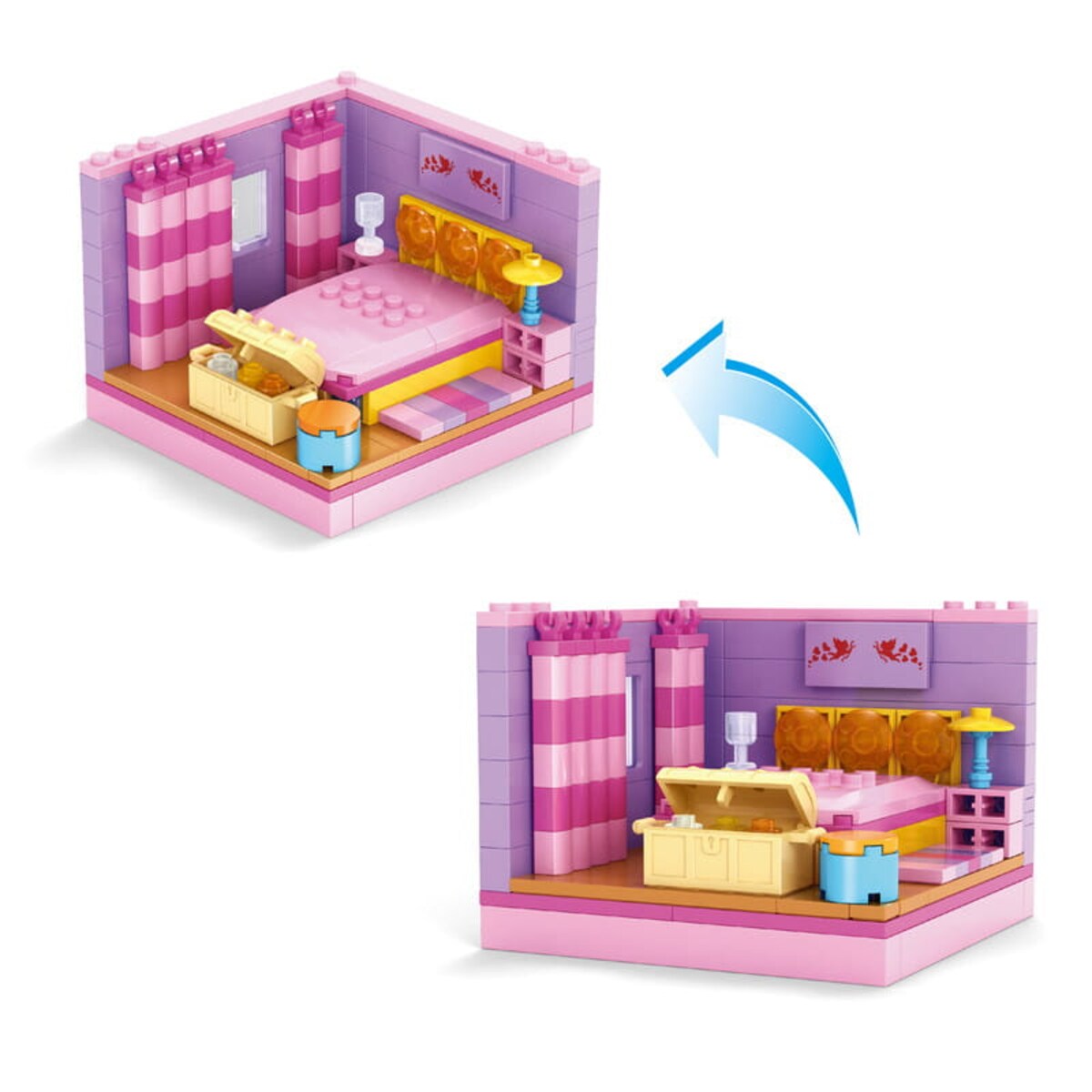 SYPIALNIA - mini pokoik z klocków - Ausini - 150 elementów