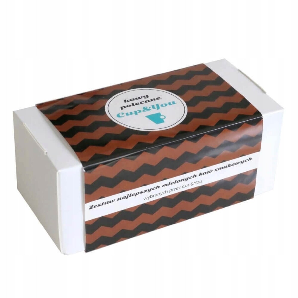 Duży Box podarunkowy zestaw 20 kaw aromatyzowanych z białą filiżanką gift