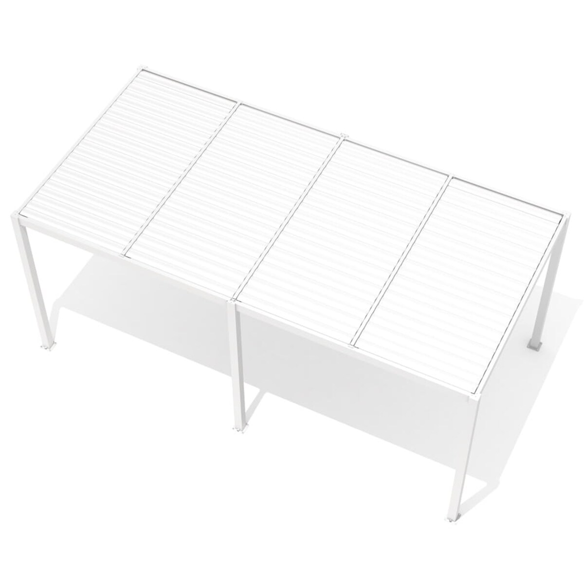 Pergola ogrodowa podwójna Luxe 5.8x4m manualna biała