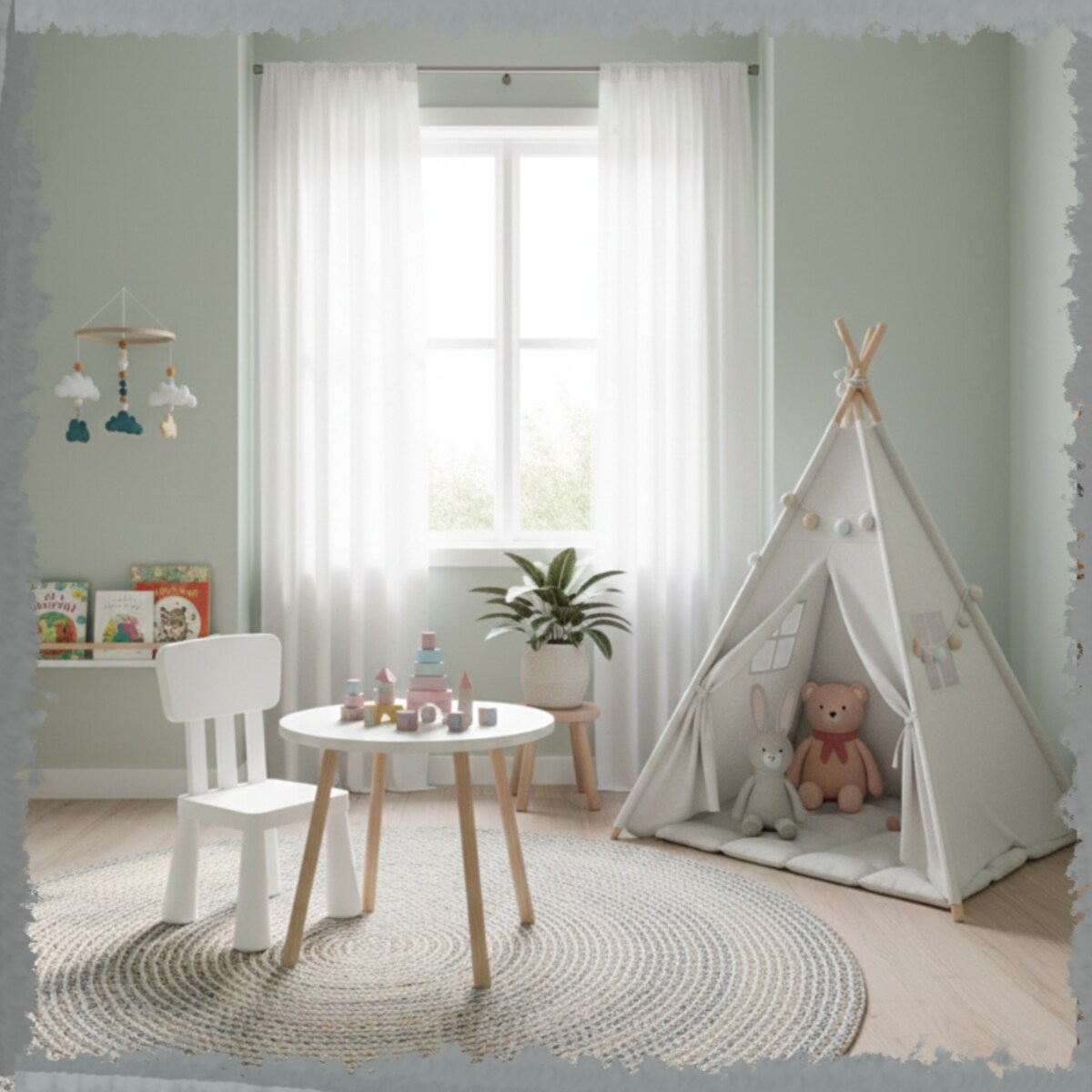 Krzesełko dla dzieci plastikowe z oparciem wygodne do pokoju białe