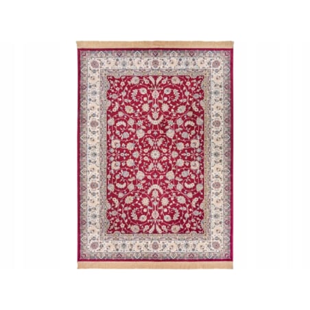 Dywan tradycyjny do salonu 135x195cm,klasyczny kremowo czerwony