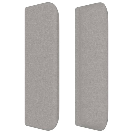 vidaXL Zagłówek uszak, jasnoszary, 103x16x78/88 cm, tkanina