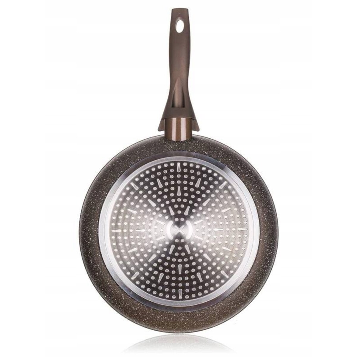 PATELNIA KUCHENNA do smażenia jedzenia obiad 28 cm GRANITE BROWN banquet