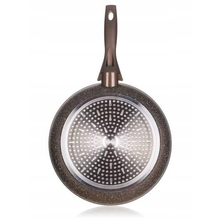 PATELNIA KUCHENNA do smażenia jedzenia obiad 28 cm GRANITE BROWN banquet