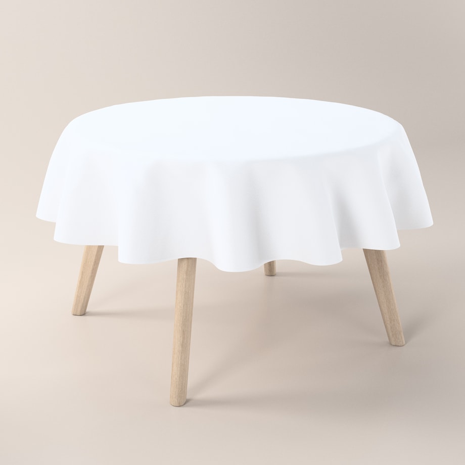 Obrus okrągły 160 x 160 cm biały