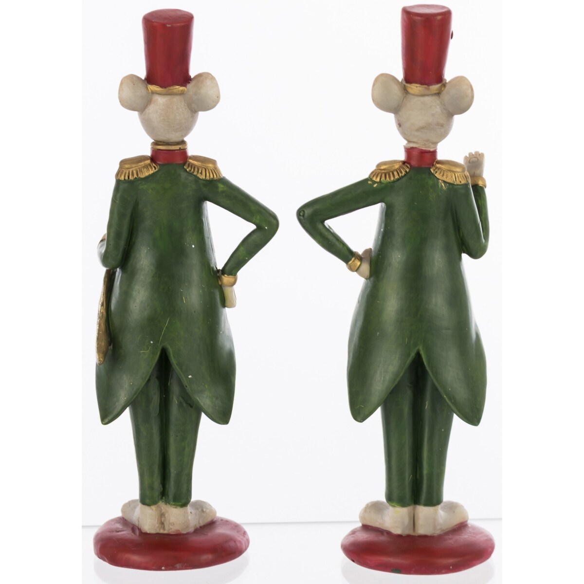 Dekoracja - para myszek we frakach i cylindrach 21x7,5x6 cm TOPI