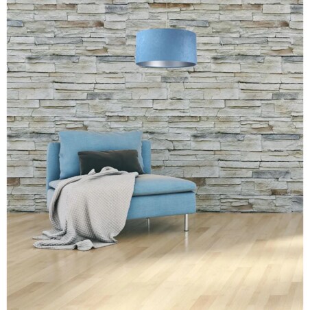 Lampa wisząca HOME 30 błękitna/srebrna