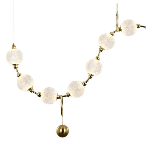 Zwisająca lampa Morano PND-93829-44W-3K-GD Italux LED 49W 3000K złoty biały