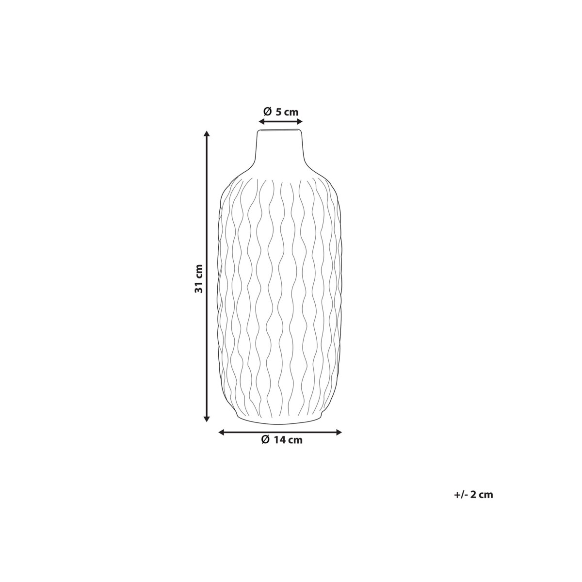 Wazon dekoracyjny ceramiczny czarny EMAR