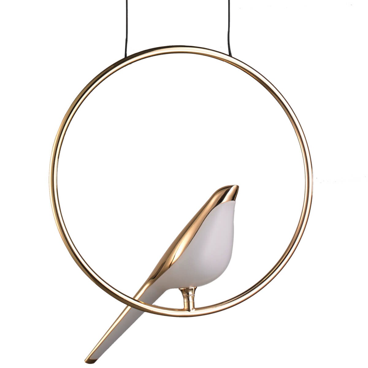 Wisząca lampa dekoracyjna Tit ST-9008P - 1 Step LED 10W 3000K ptak koło złote