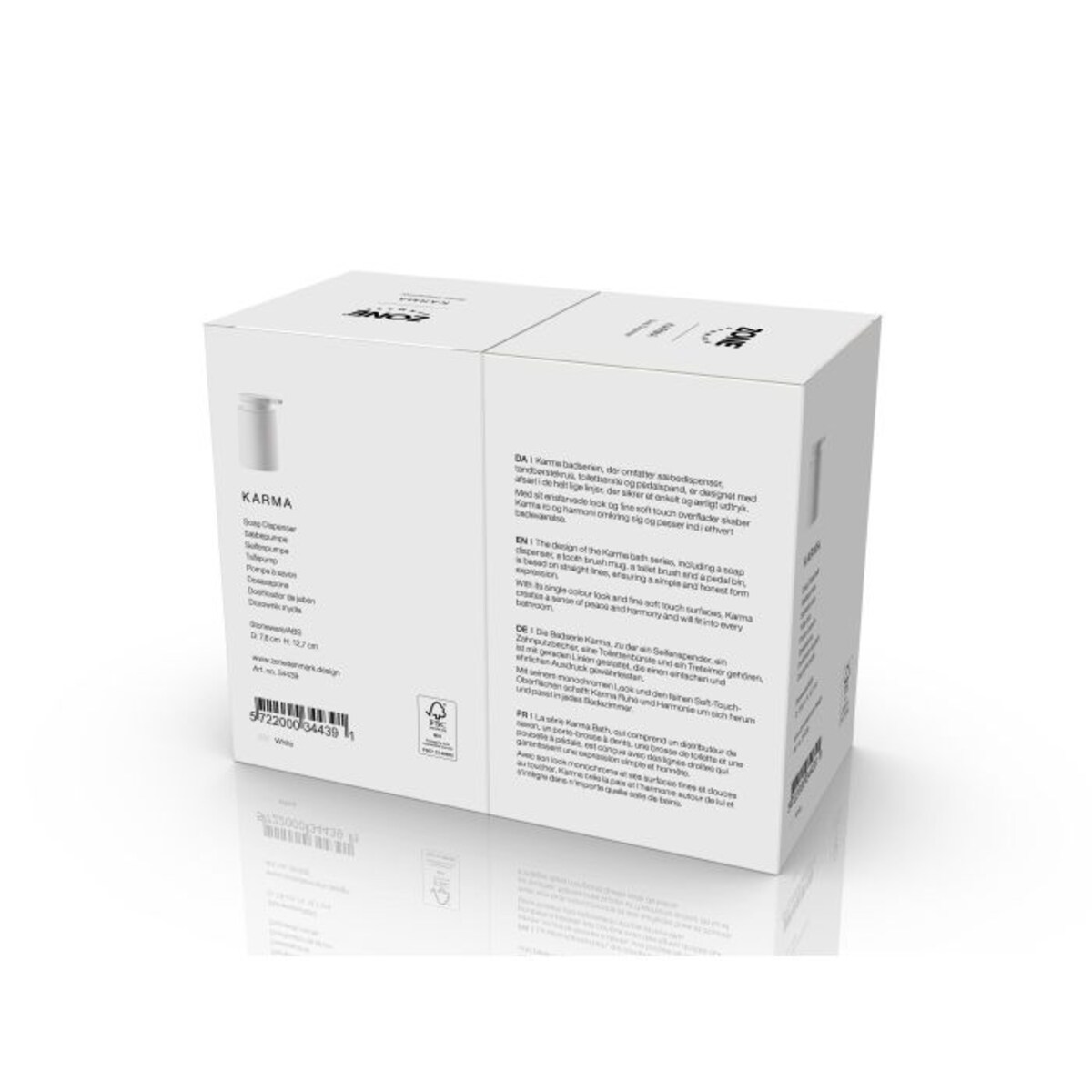 Dozownik do mydła 0,25 l Karma White 34439