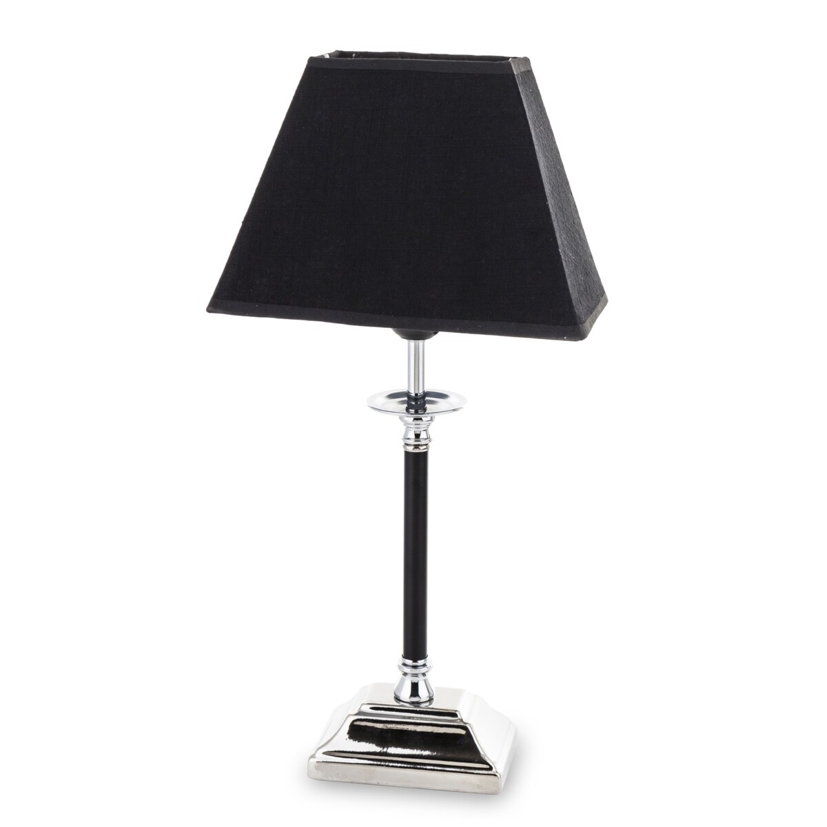 Lampa stołowa 48x14x23 cm MAUD z trapezowym czarnym abażurem