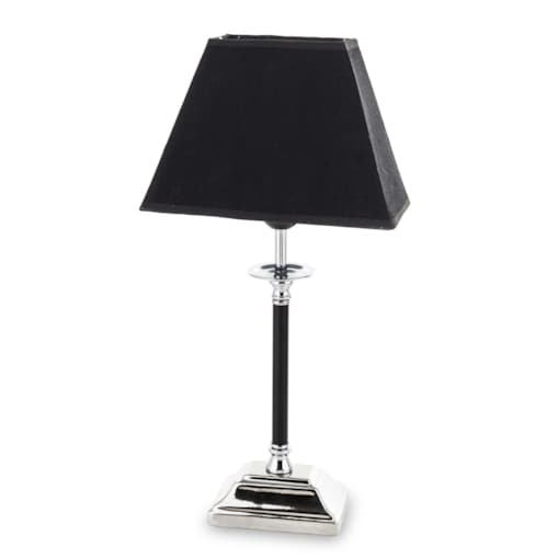 Lampa stołowa 48x14x23 cm MAUD z trapezowym czarnym abażurem
