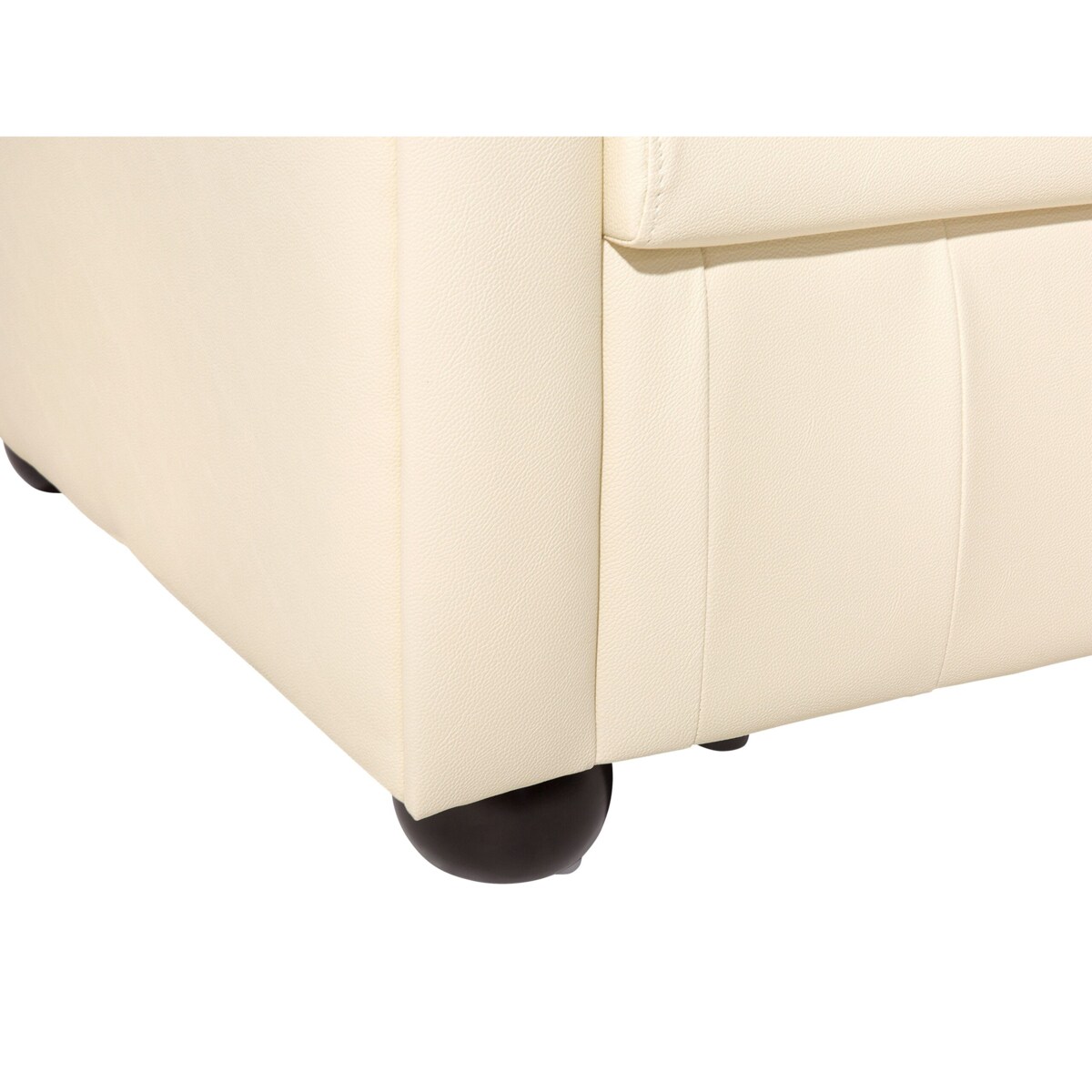 Fotel skórzany kremowy CHESTERFIELD