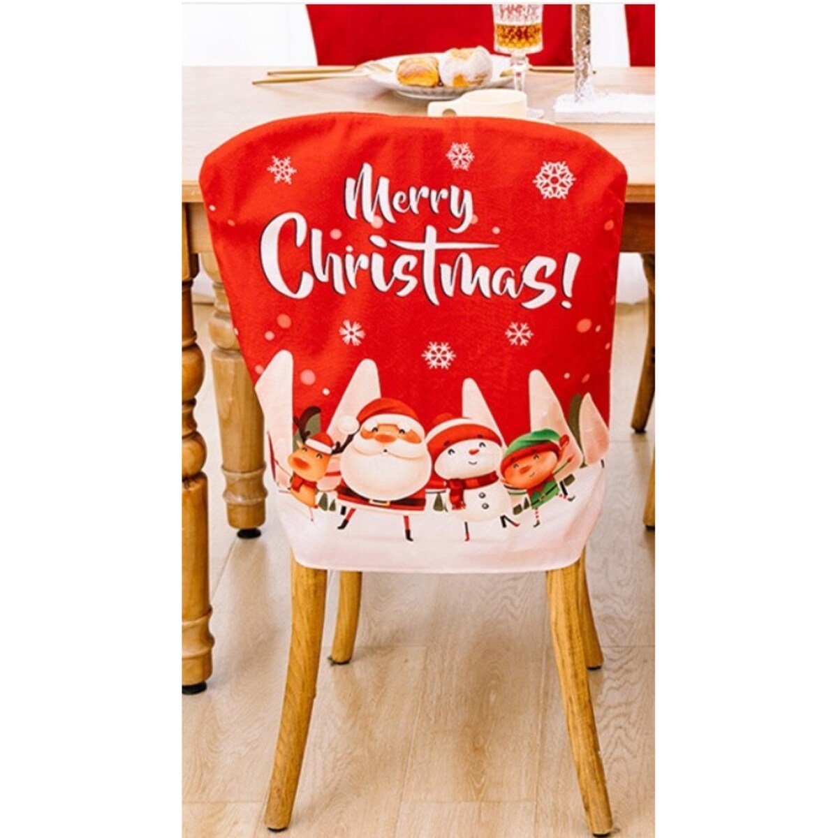 Pokrowiec Na Krzesło Ozdoba Świąteczna Mikołaj