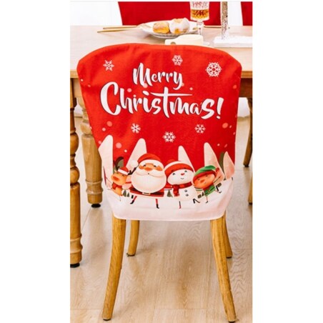 Pokrowiec Na Krzesło Ozdoba Świąteczna Mikołaj