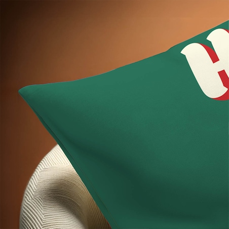 Poduszka świąteczna - Ho Ho Ho - zielona 40x60 cm