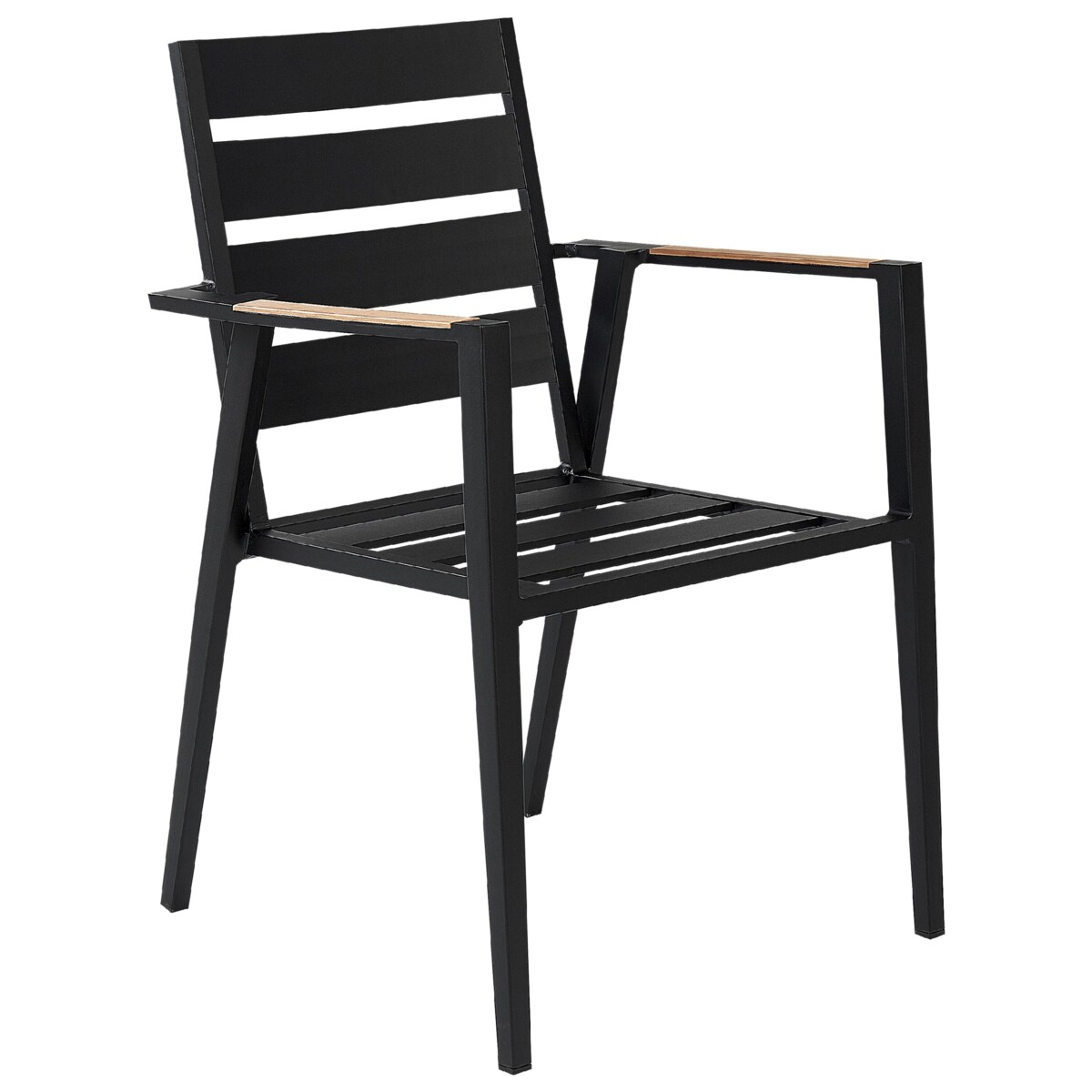 Krzesło ogrodowe Zestaw 6 Metal Czarny TAVIANO