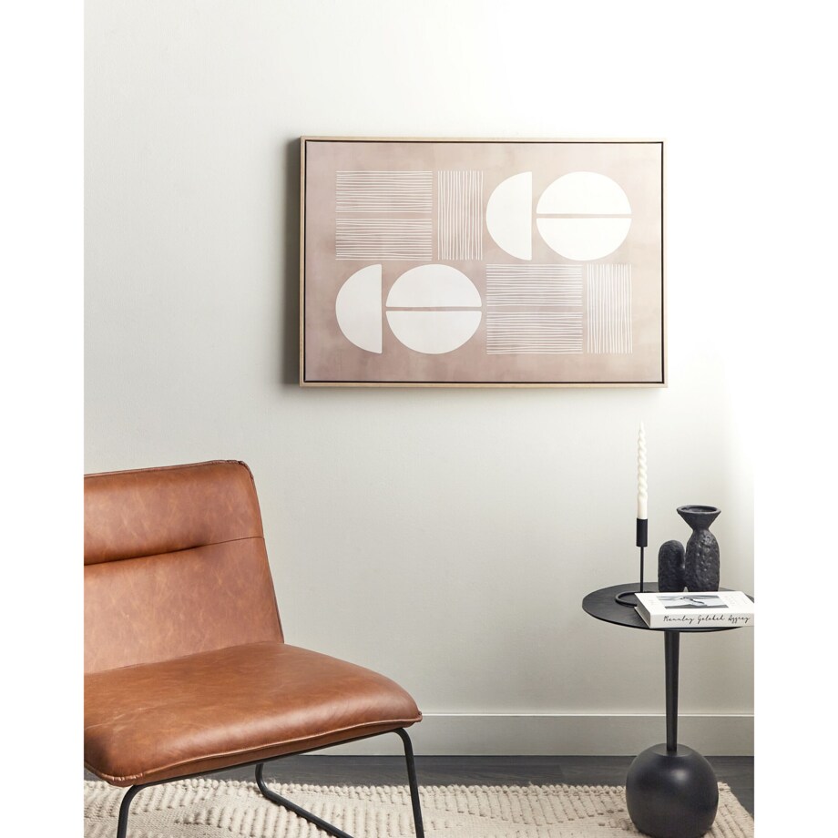 Obraz na płótnie RACALE Motyw abstrakcyjny 63 x 93 cm Beżowy