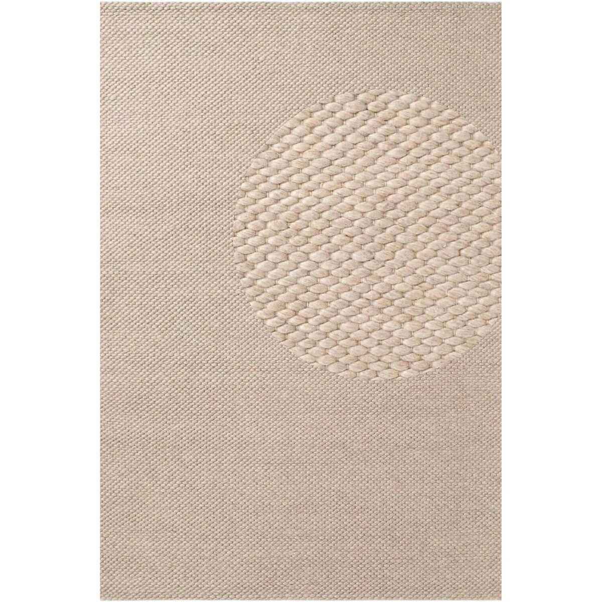 Dywan wełniany do salonu 160x230cm,naturalny beżowy,tkany ręcznie