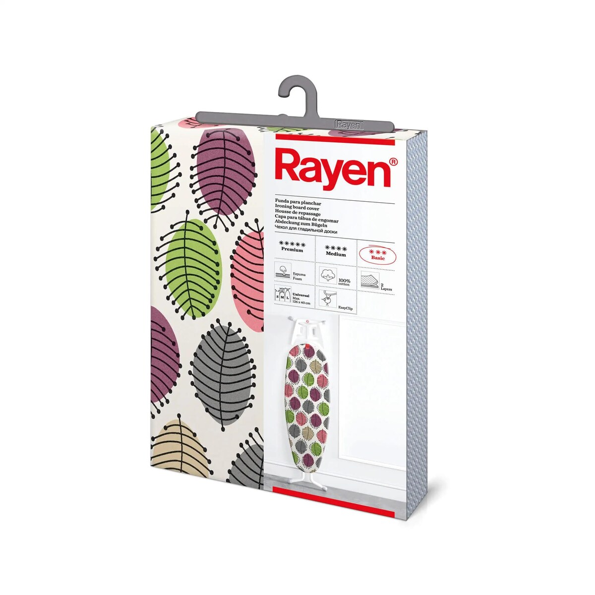 Pokrowiec w liście na deskę do prasowania Rayen