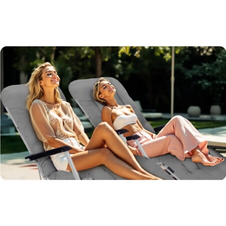 Leżak ogrodowy grawitacyjny z poduszką Sofotel składany fotel na taras balkon