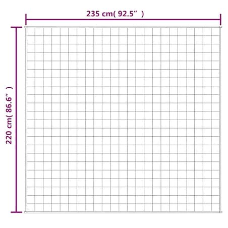 vidaXL Koc obciążeniowy, kremowy, 220x235 cm, 11 kg, tkanina