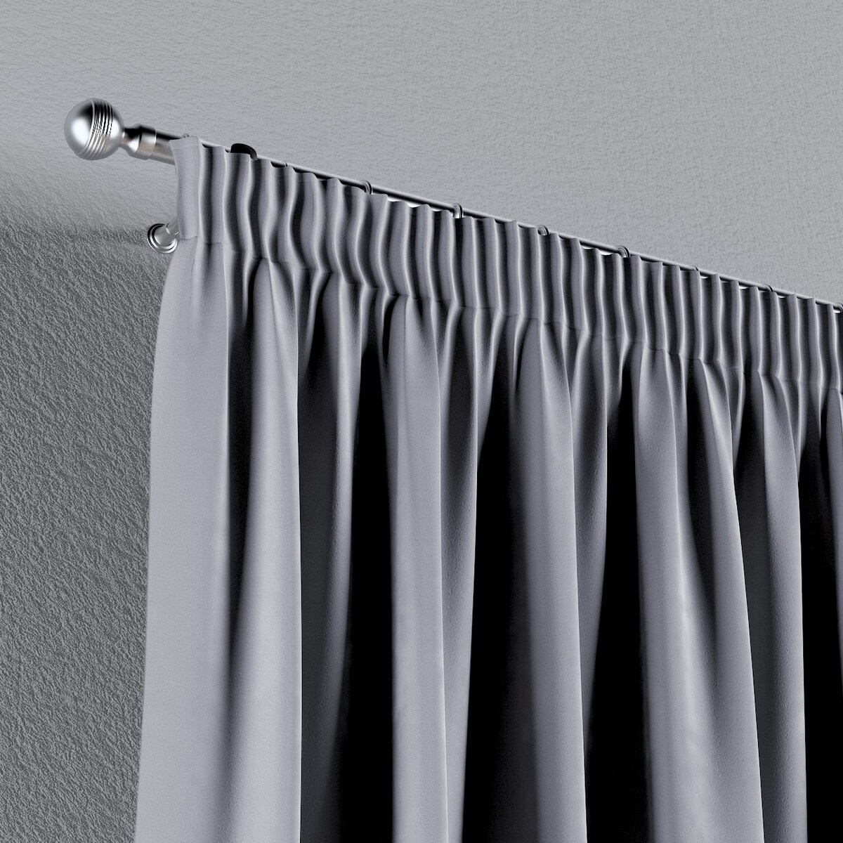 Zasłona na taśmie marszczącej 1 szt. 130x245 srebrzysty szary