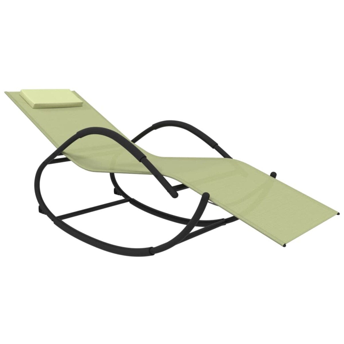 vidaXL Leżak, bujany, kremowy, stal i tworzywo textilene